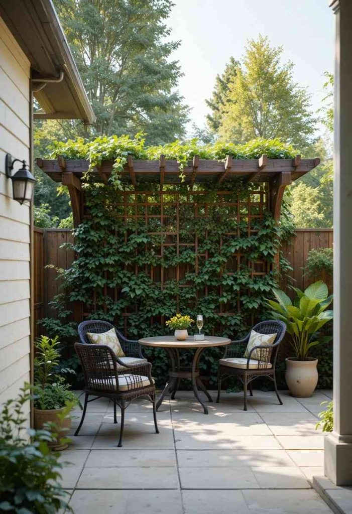 Hang a Privacy Screen With Plants