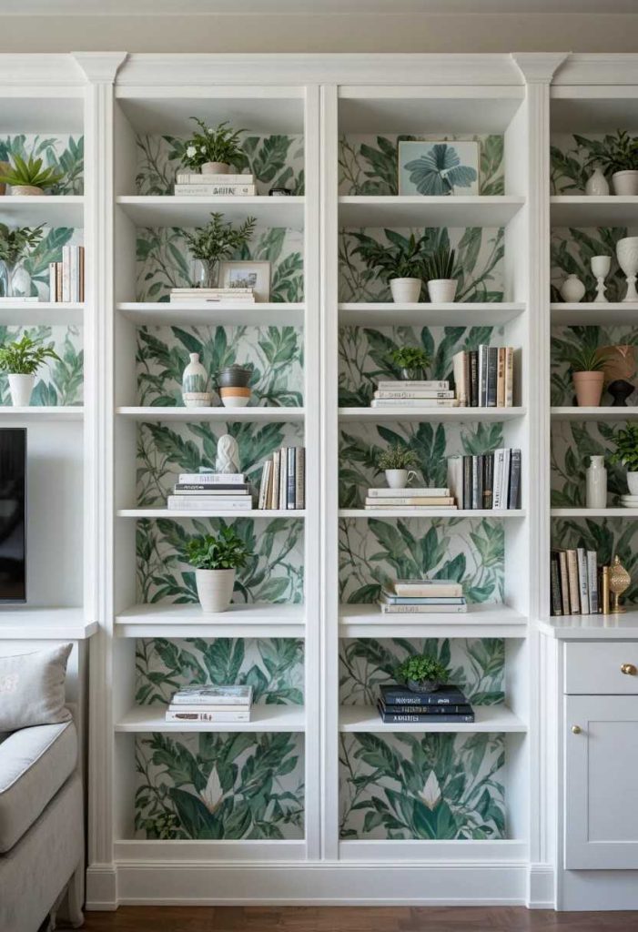 Bookcase Backdrop Trick: Making a Rental Bookshelf Look Like Bespoke Built-Ins