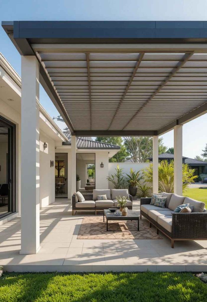 A Louvered Pergola