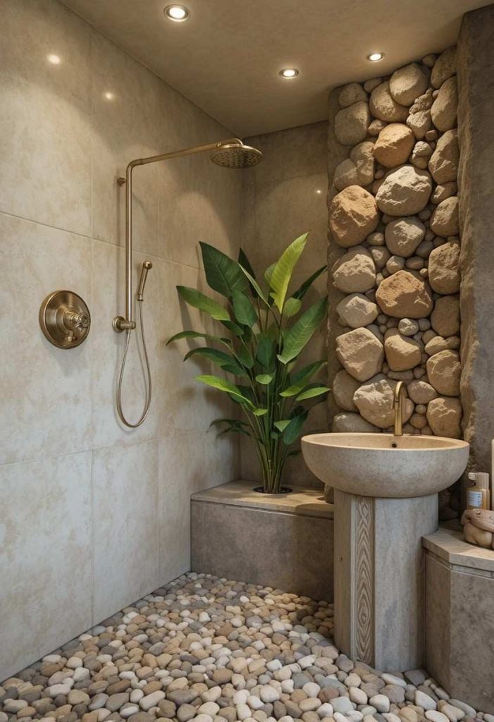 Bring Stone and Pebble into the Bathroom