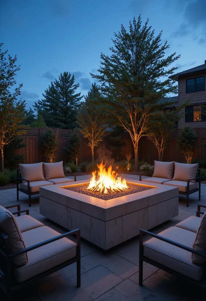 Try a Square Modern Fire Pit