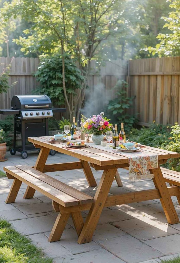 Use a Folding Picnic Table