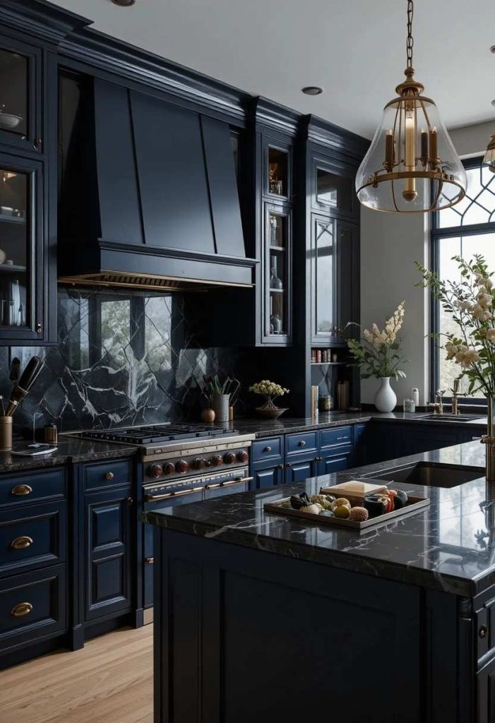 Pair With Navy Cabinets