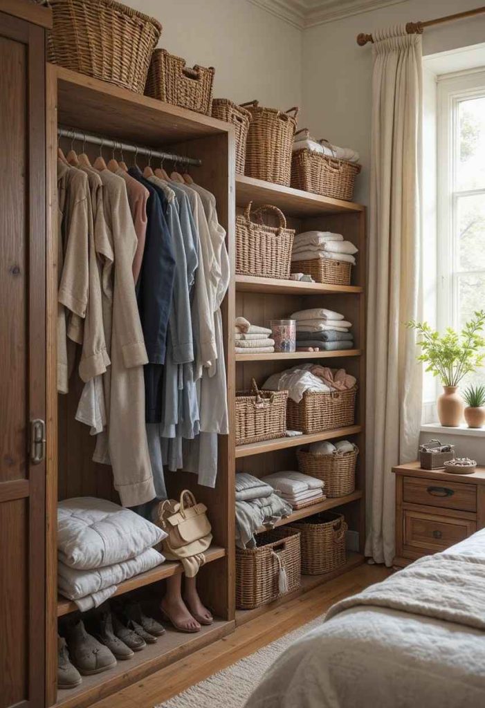 Decorative Baskets and Boxes as Beautiful Open Storage
