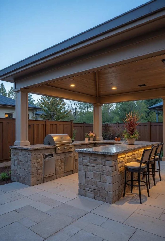 An Outdoor Kitchen Setup