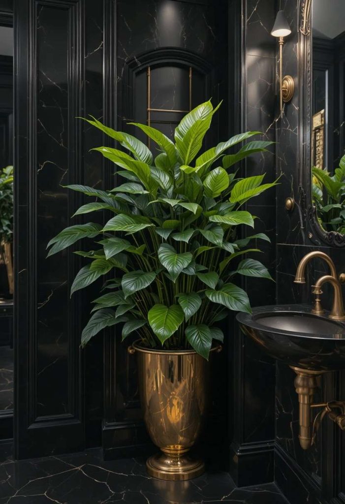 Add a Gold Plant Stand or Pot
