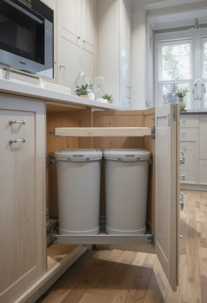 Pull Out Trash and Recycling Bins