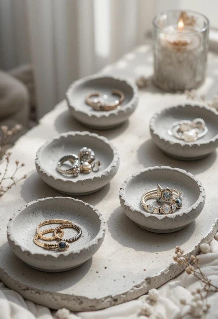 DIY Concrete Trinket Dishes