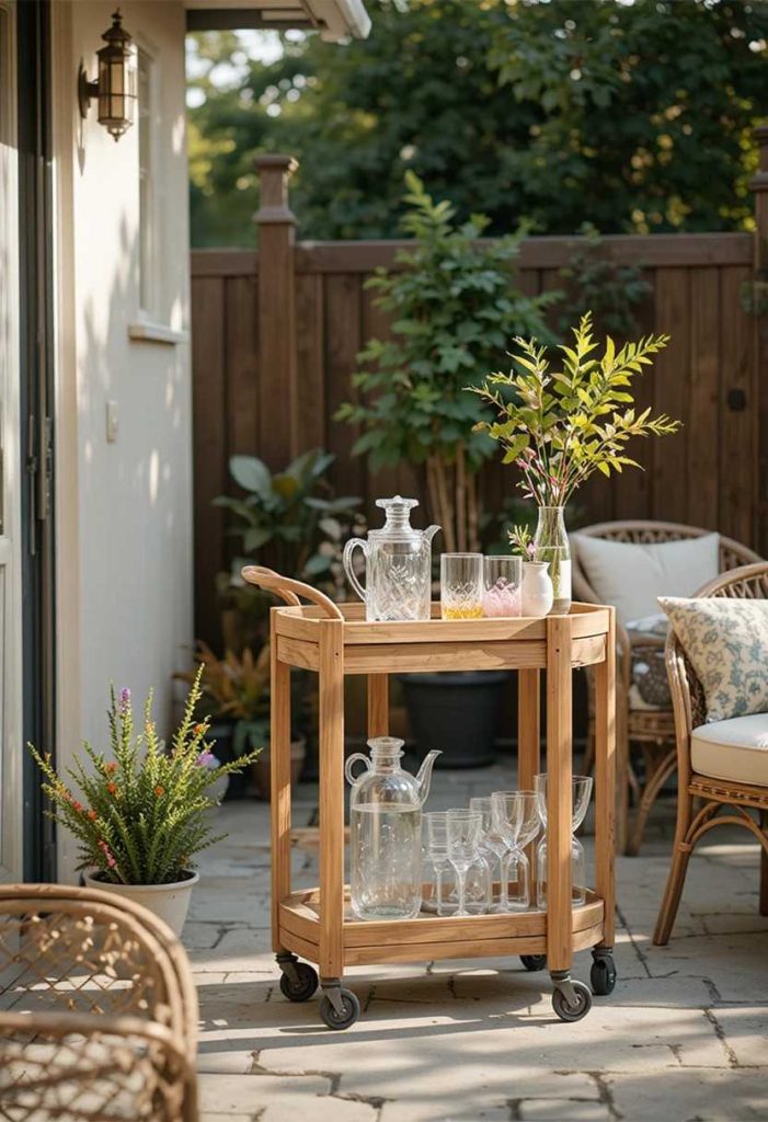 Add a DIY Outdoor Bar Cart