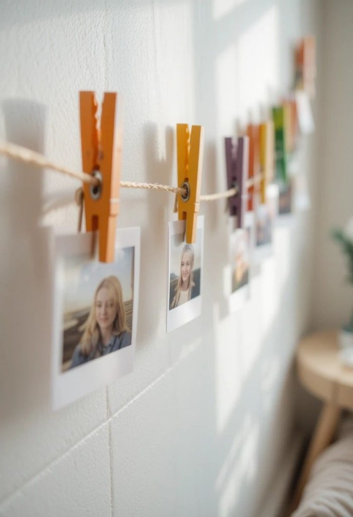 Painted Clothespin Photo Clips