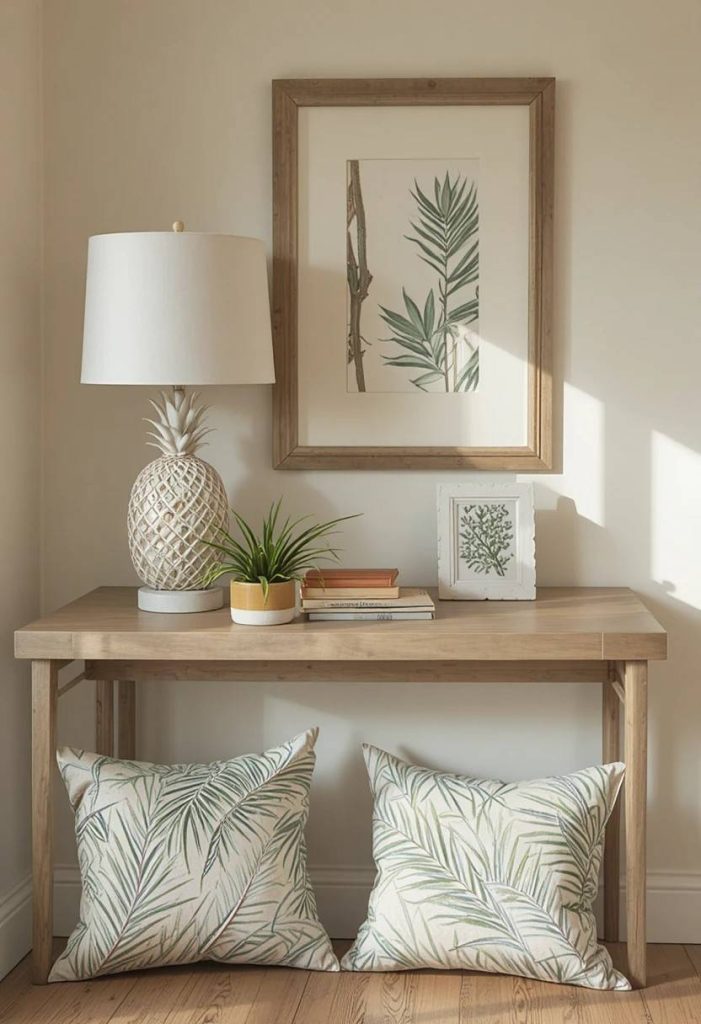 Sprinkle in Palm and Fruit Motifs