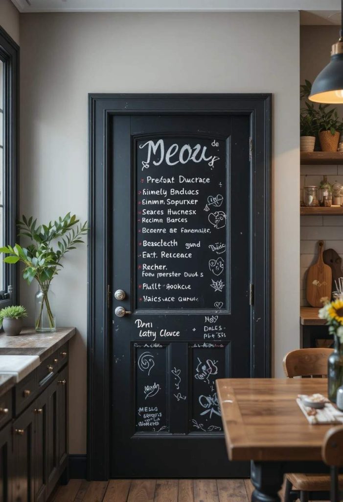 Chalkboard-Painted Door