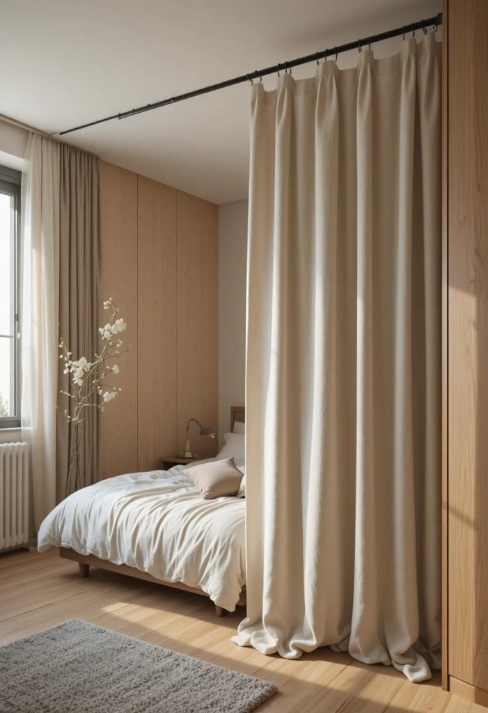 Tension Rod Room Divider