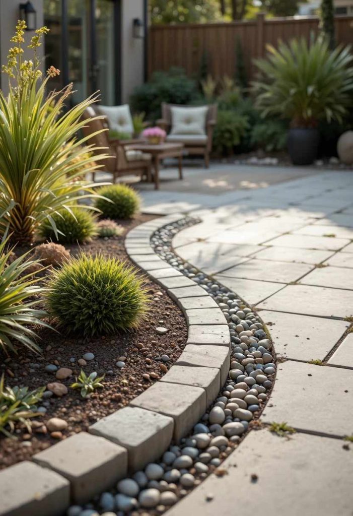 Create a Pebble or Stone Border