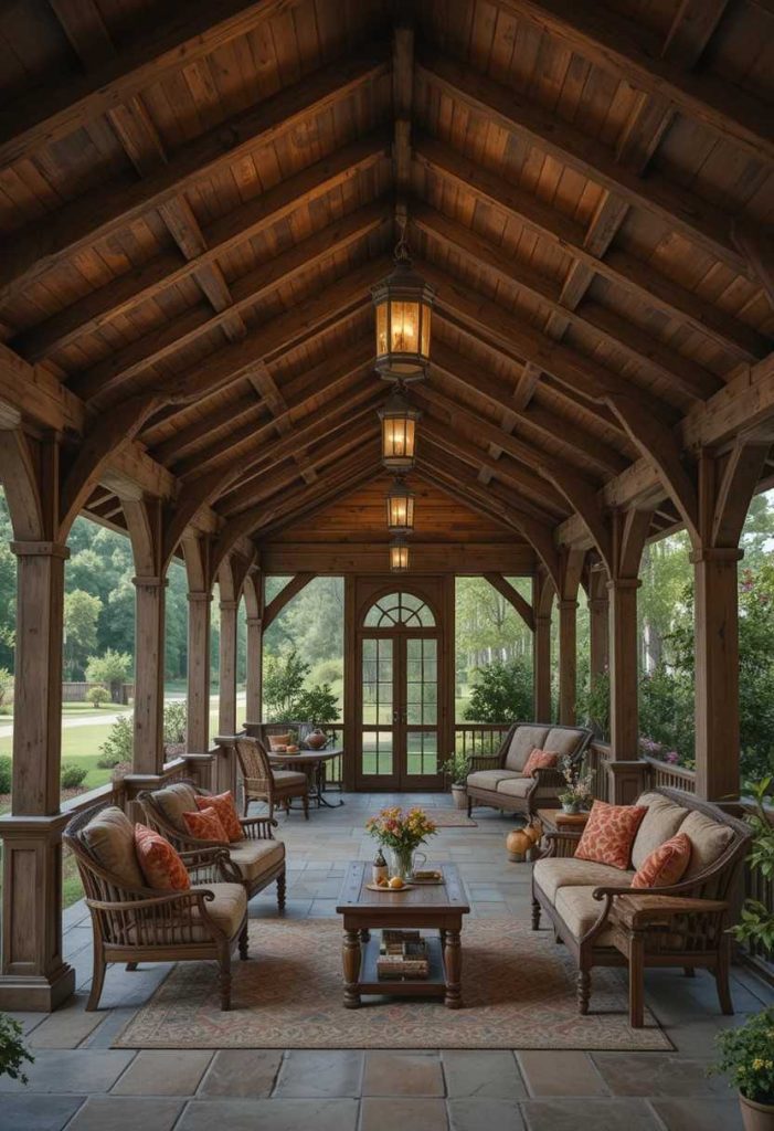 Exposed Wooden Beams