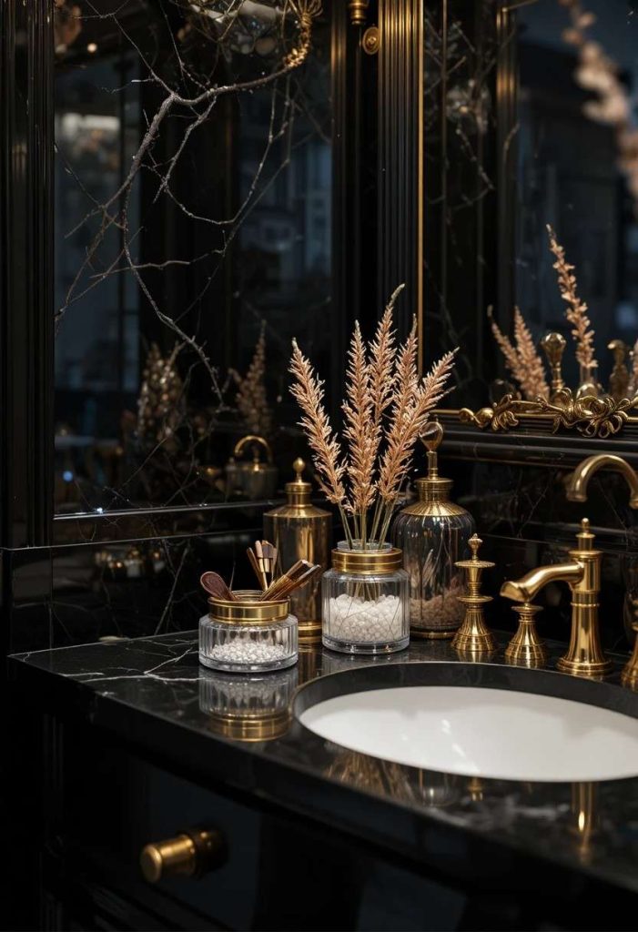Display Gold-Rimmed Glassware