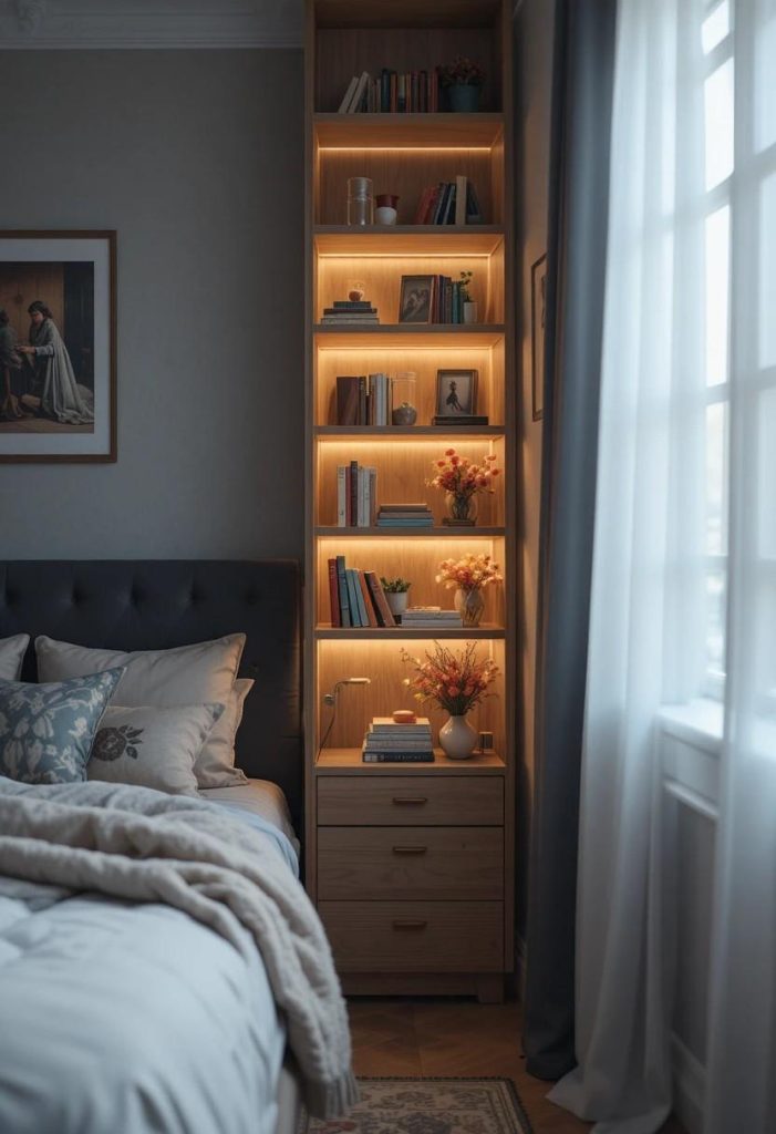 Add a Warm Glow to Shelving