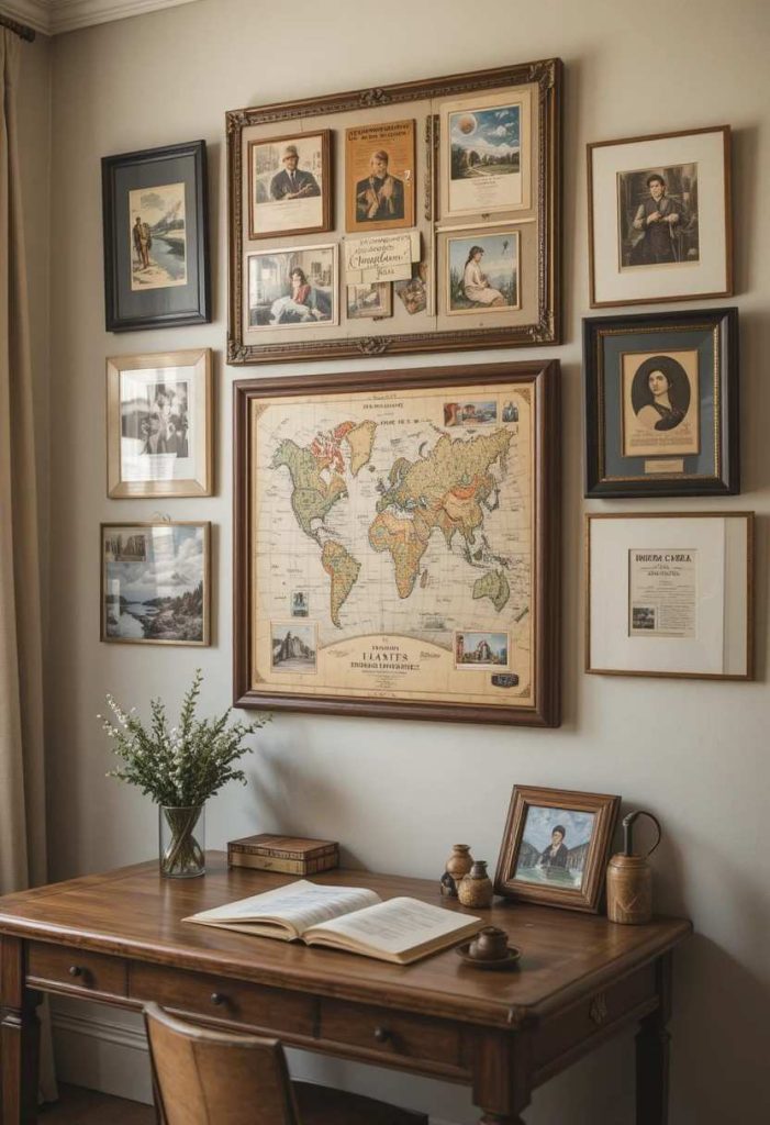Frame Postcards, Maps, or Travel Finds