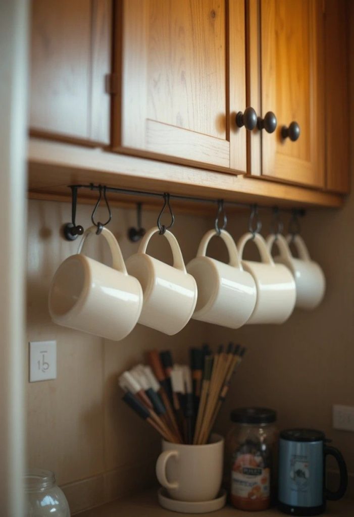 Under Cabinet Mug Hooks
