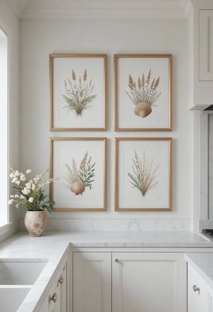 Coastal Botanical Prints on the Wall