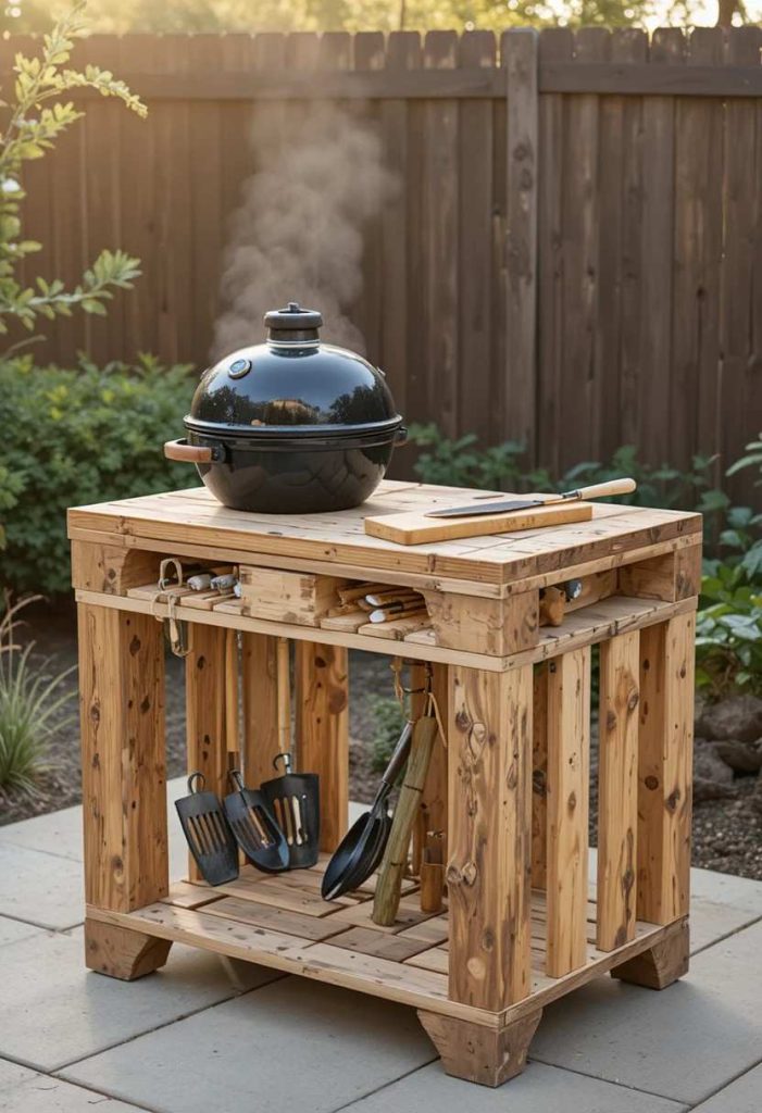 Build a Pallet Wood Grill Station