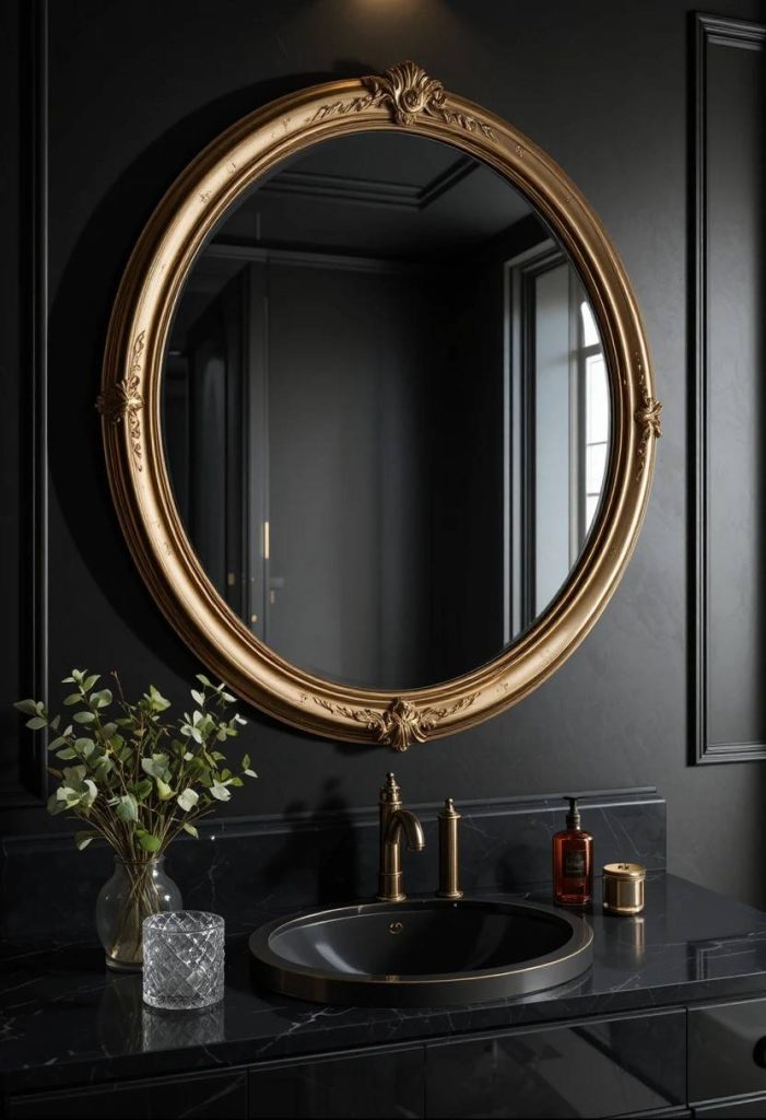 Hang a Gold-Framed Mirror