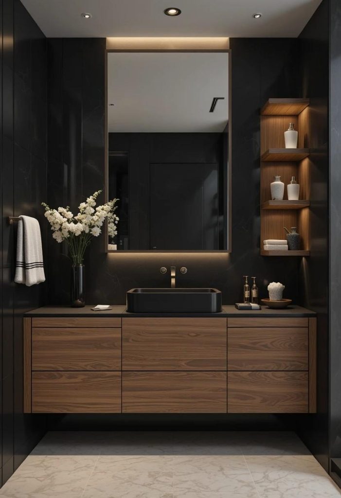 Pair Black With Warm Wood