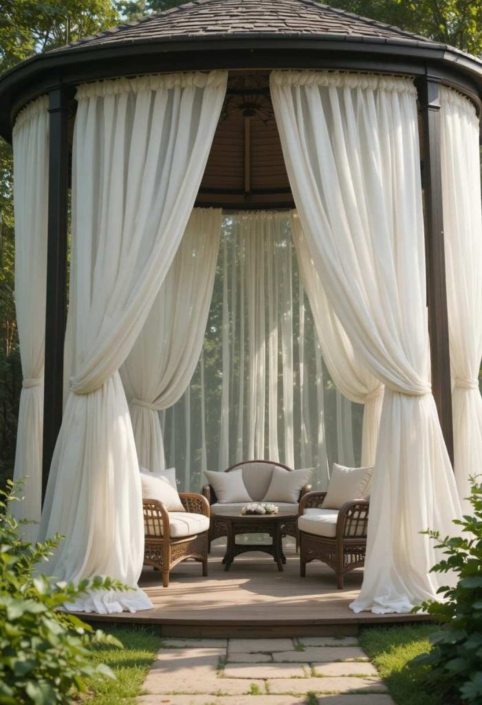 The Cozy Curtained Gazebo