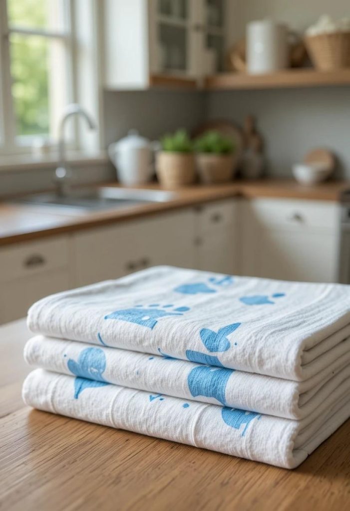 Stamped Tea Towels