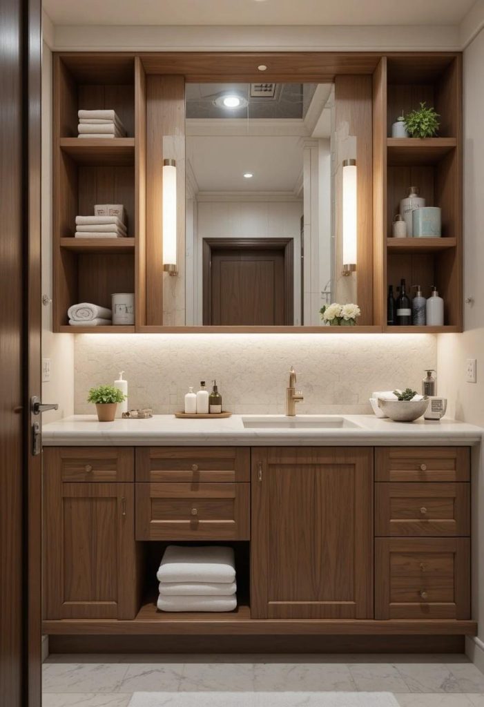 Choose a Vanity With Open and Closed Storage