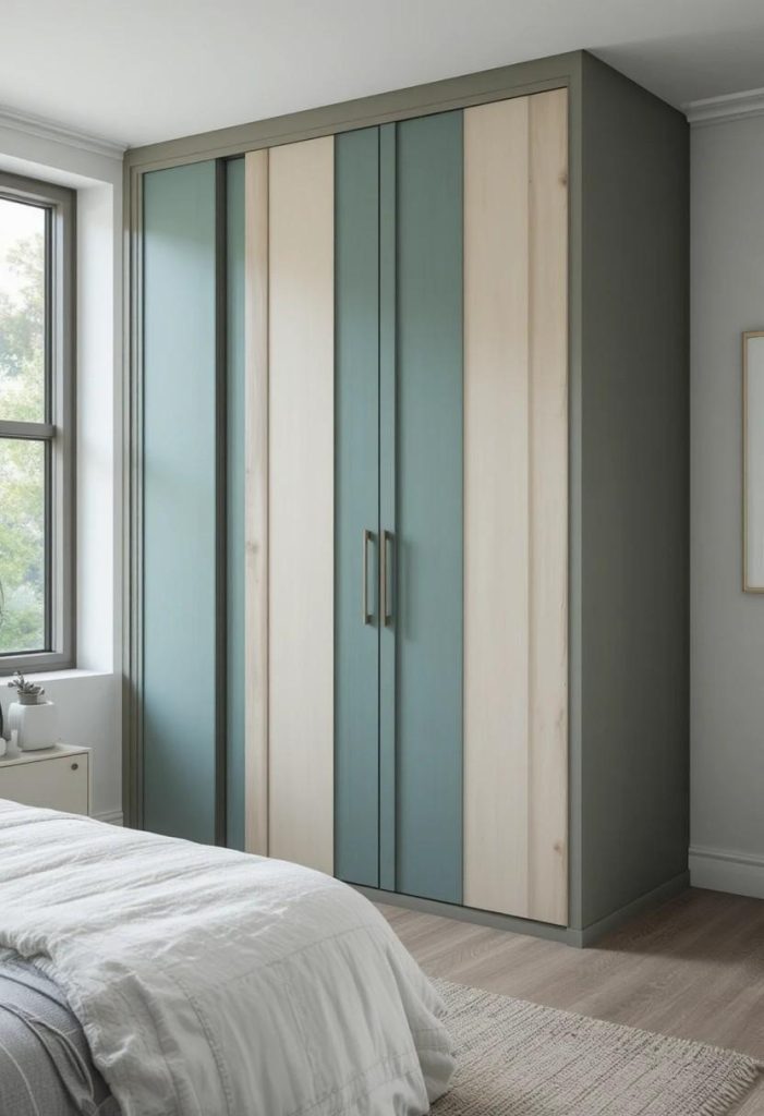 Stripe-Painted Closet Door