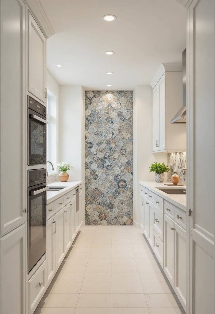 Add a Statement Backsplash at One End