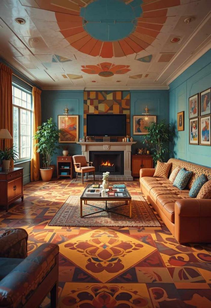 Use Patterned Tile or Flooring
