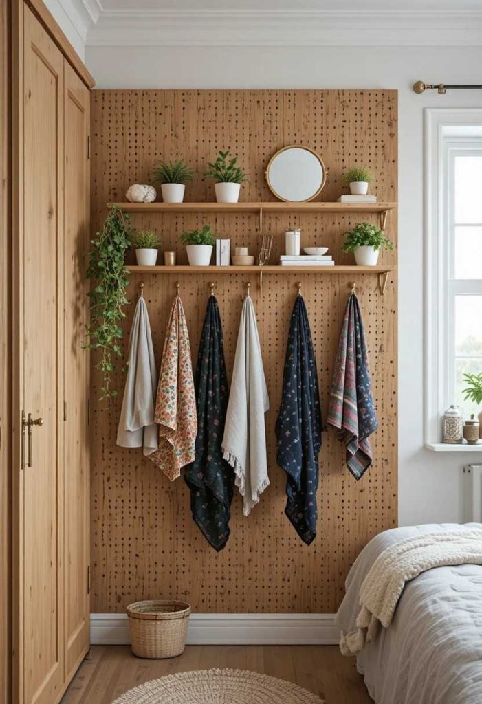 Use a Pegboard or Slatwall System: Wall-Based Organisation That Looks Intentional