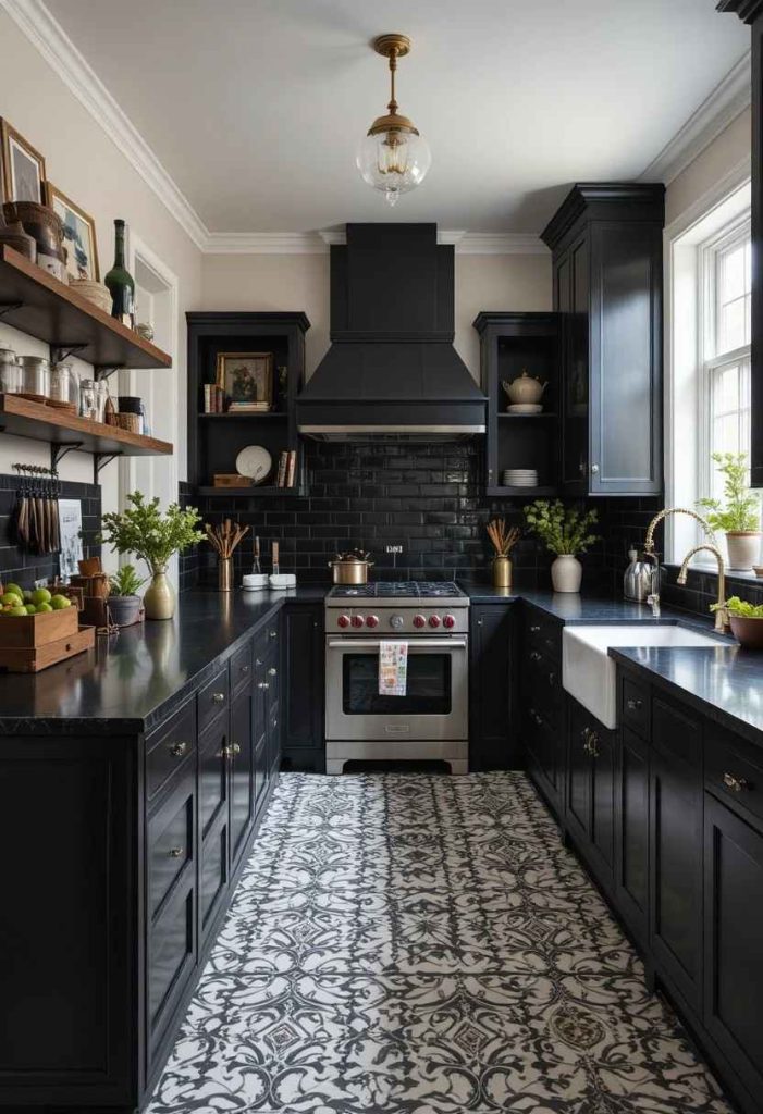 Pair With Patterned Tile Flooring