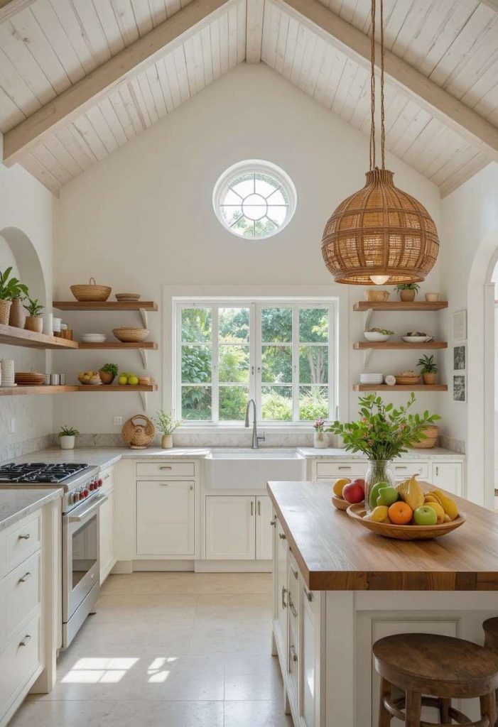Open Up the Kitchen with Natural Materials