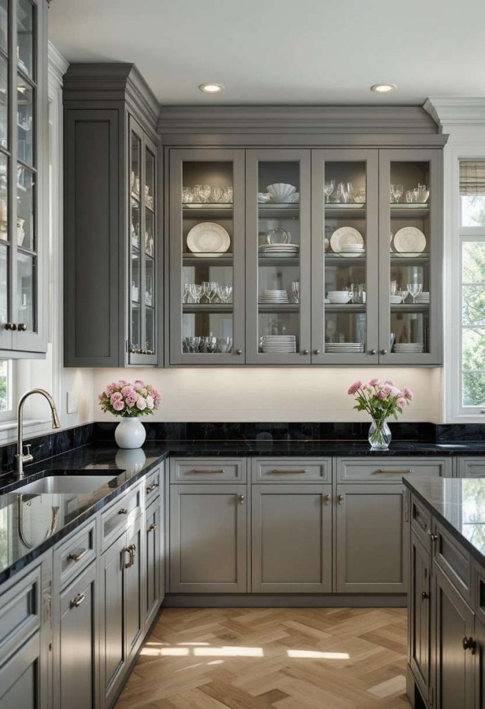 Add Glass-Front Cabinets