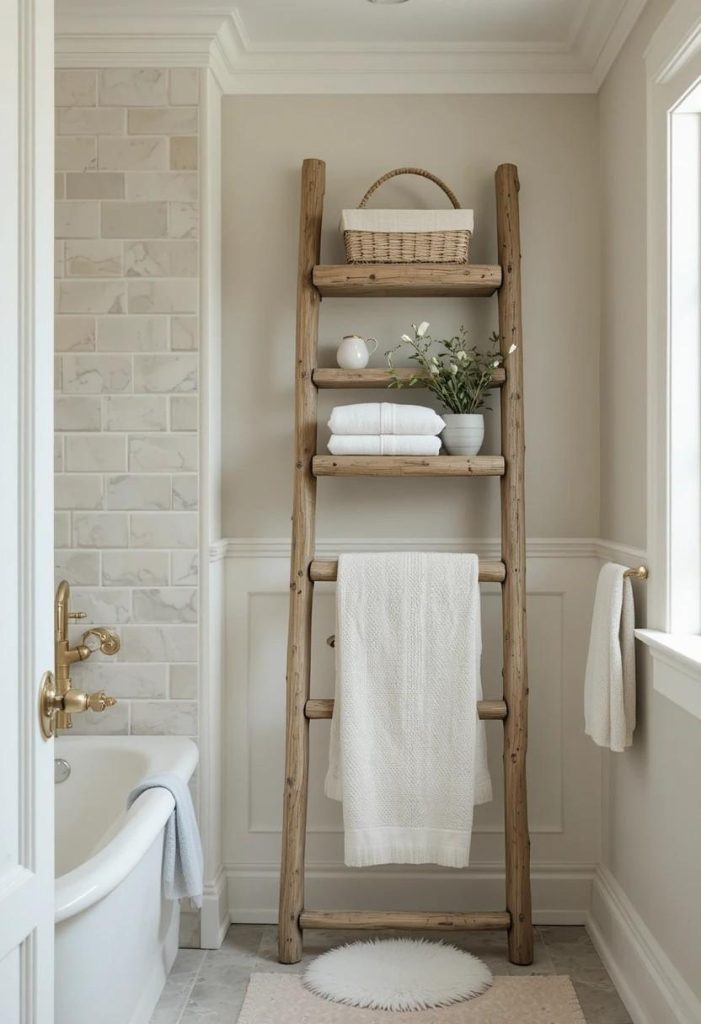 Add a Ladder Shelf for Extra Storage