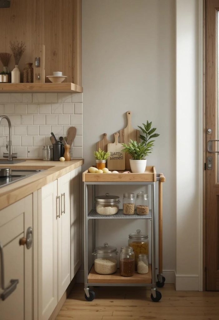 Slim Rolling Kitchen Cart