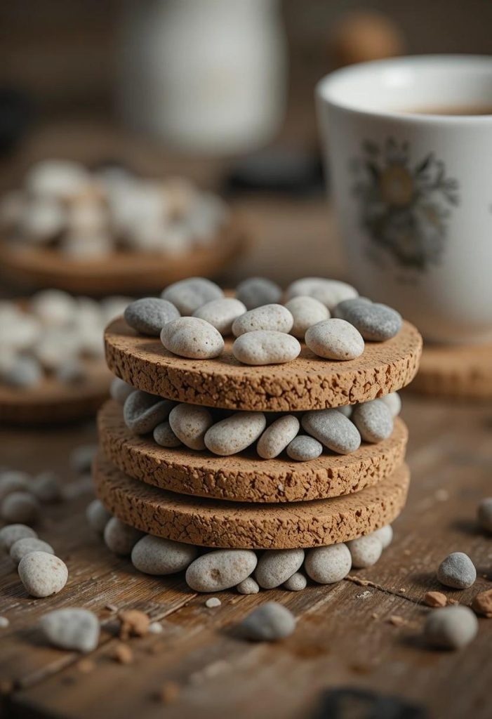 DIY Pebble or Stone Coasters