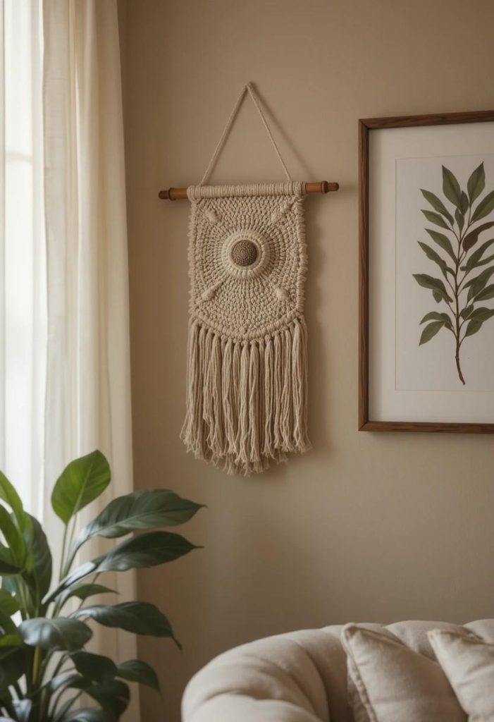 Hang Woven Fiber Wall Art