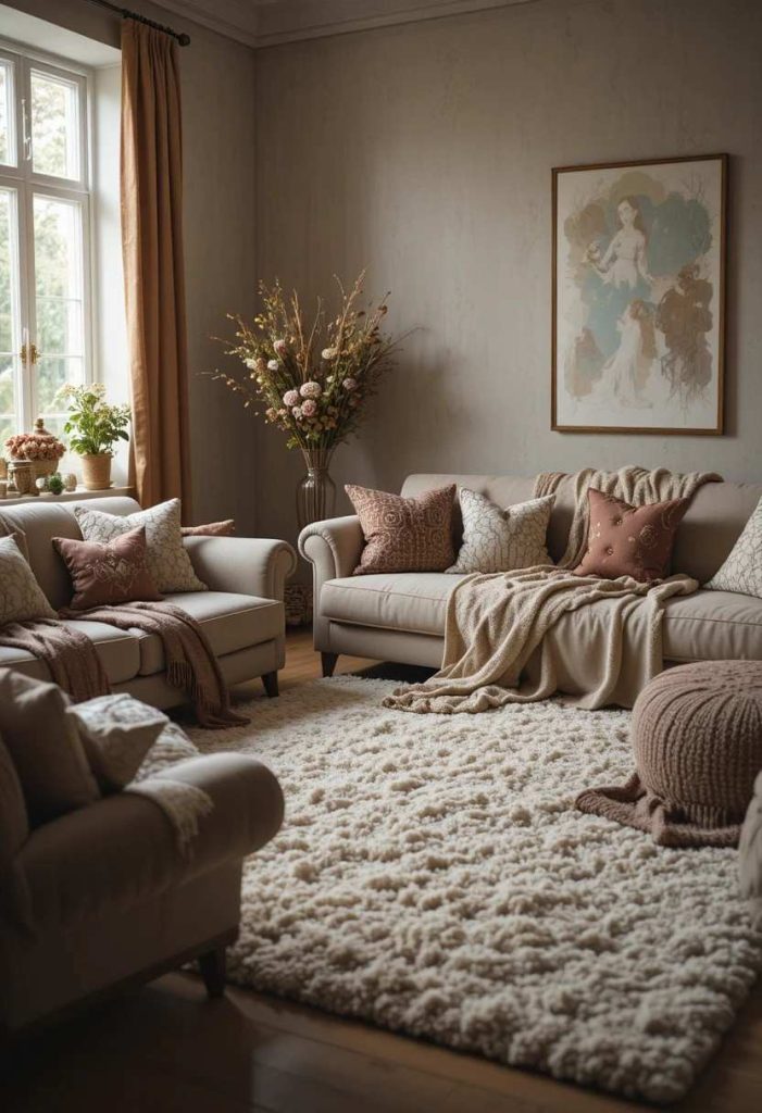 Layer With Cozy Textiles