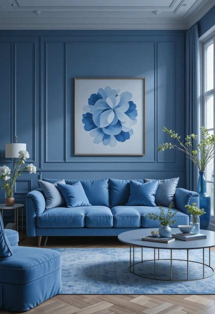 Try a Monochrome Blue Look