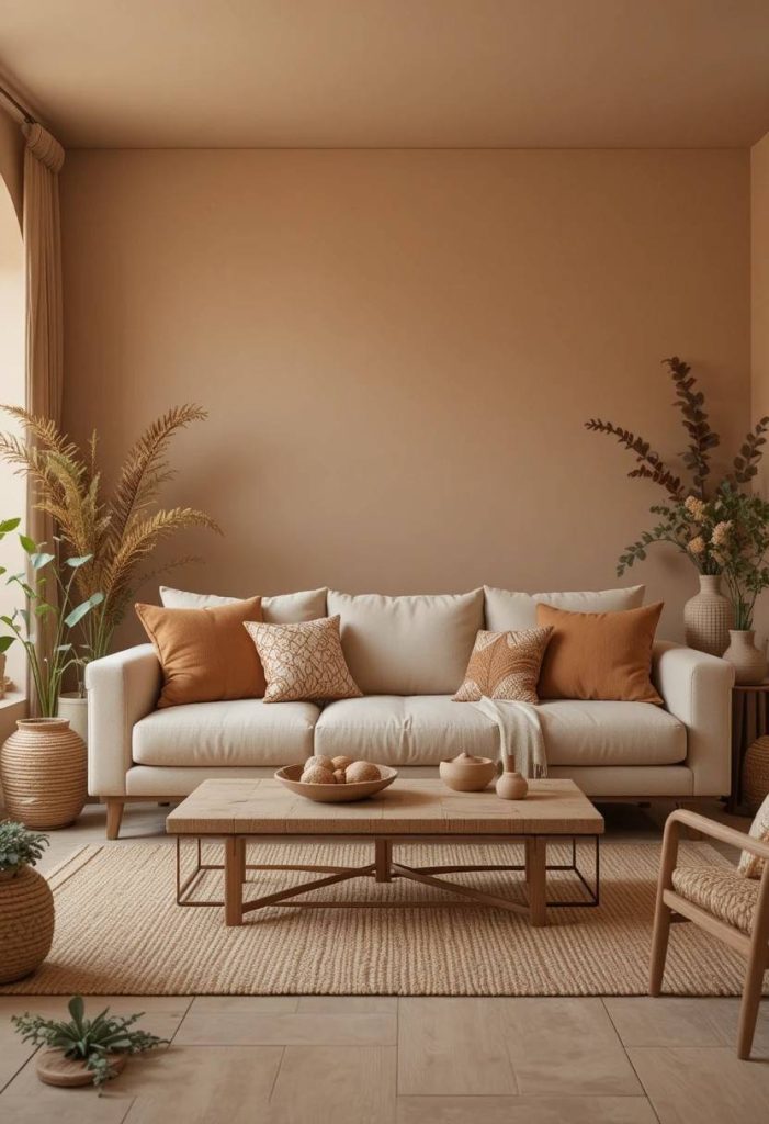 Earthy Clay and Warm Beige