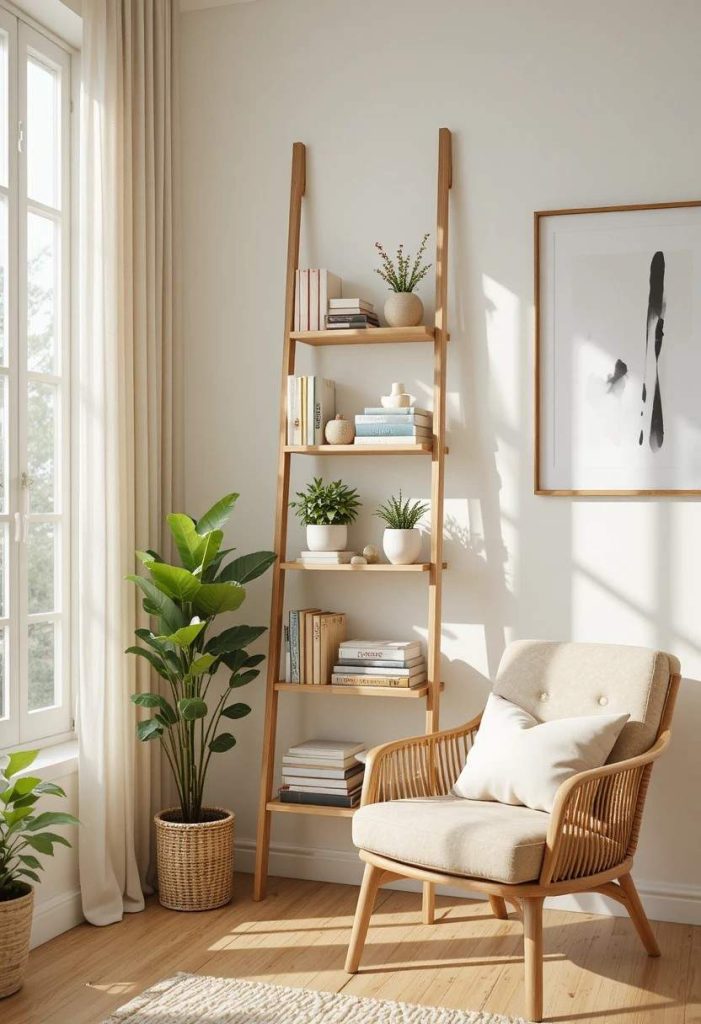 Ladder Shelf for Vertical Storage