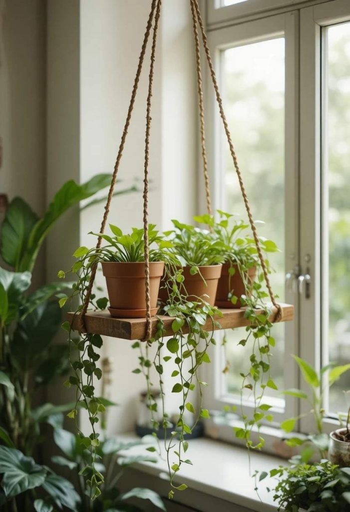 DIY Hanging Plant Shelf