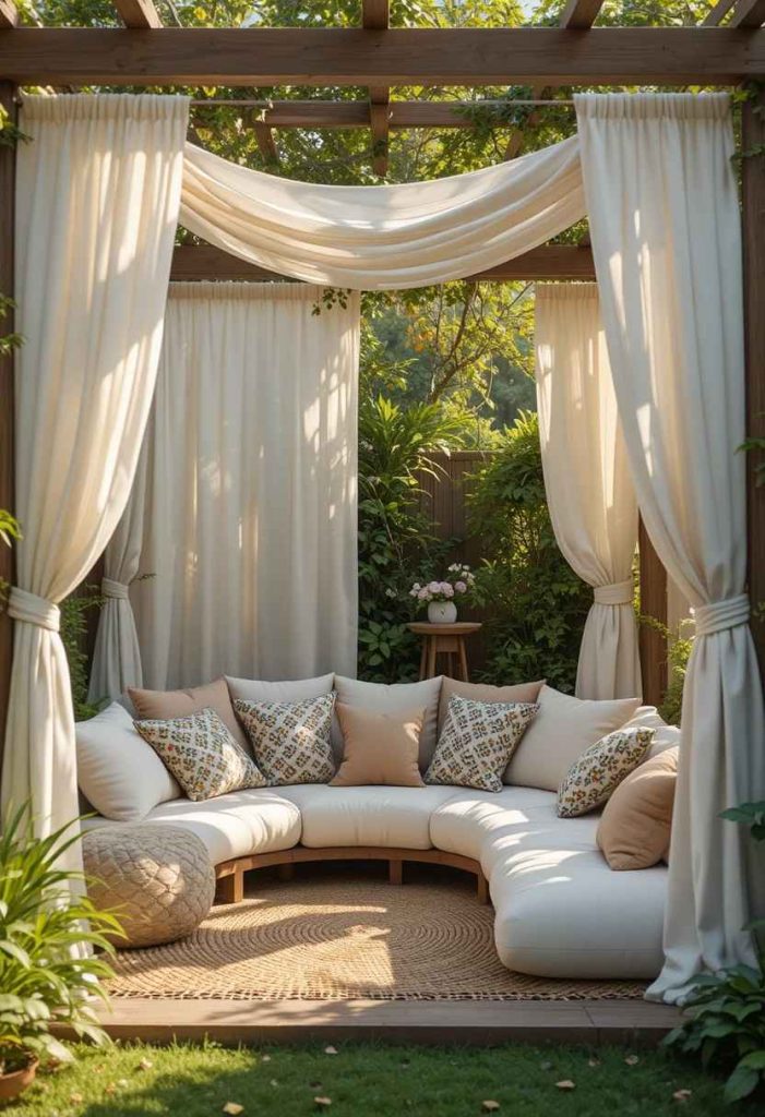 A Corner Pergola Nook