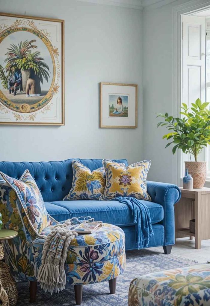 Pair With a Patterned Accent Chair