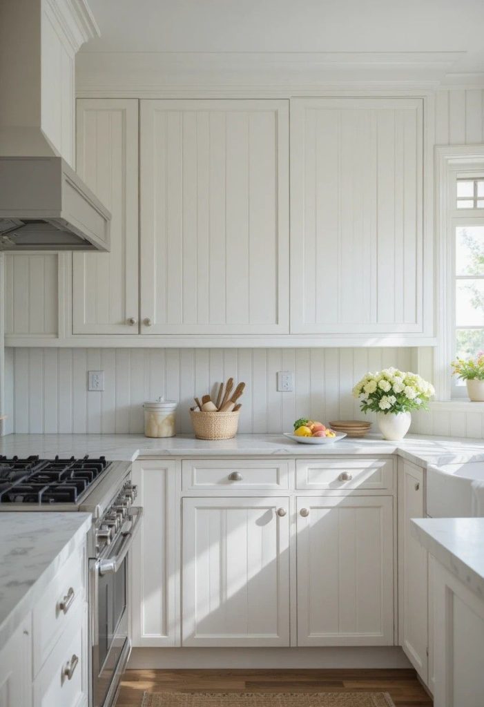 White Beadboard Cabinet Fronts
