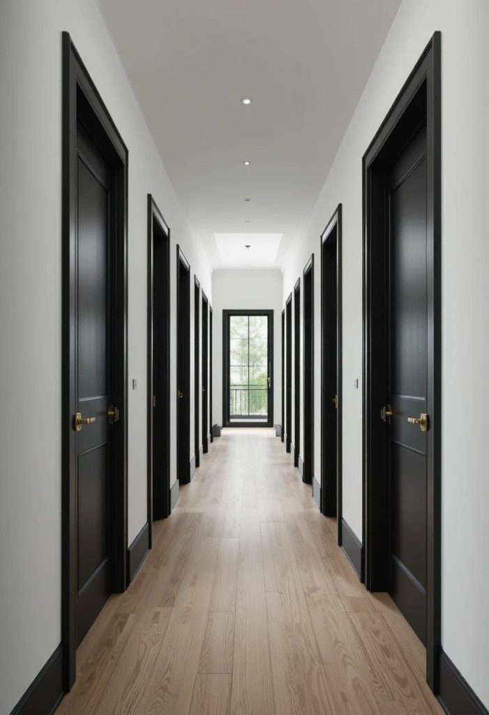 Black Interior Doors for Contrast